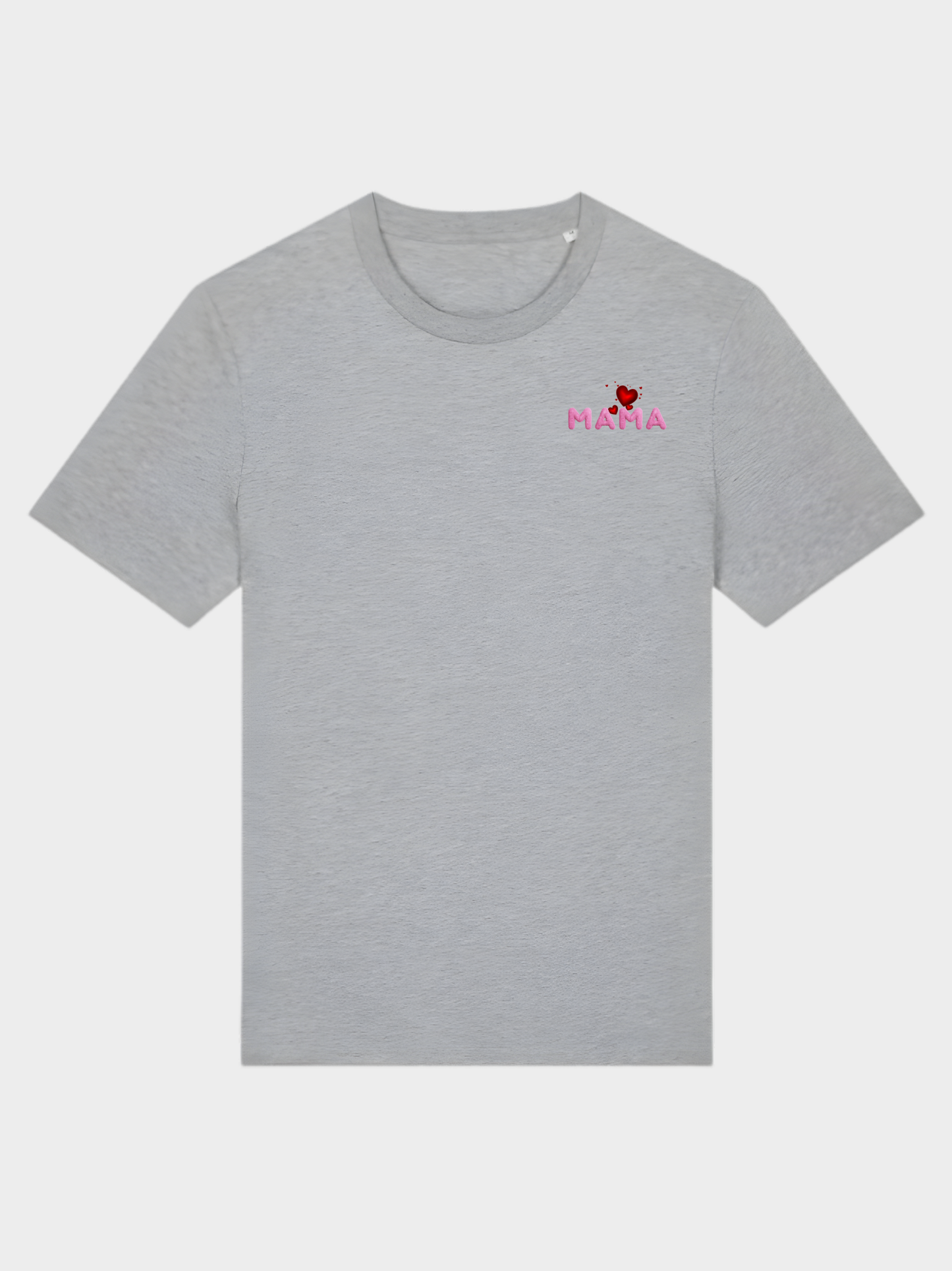 Vyfinity MAMA Herz Premium T-Shirt – Front Minimal & Rückenprint | 180 GSM Bio Baumwolle