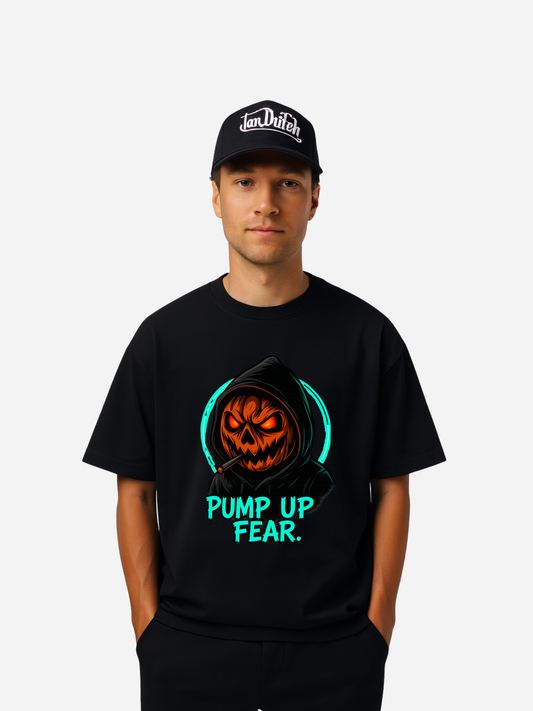 Pump Up Fear T-Shirt – Bio Unisex Halloween Shirt 180 GSM