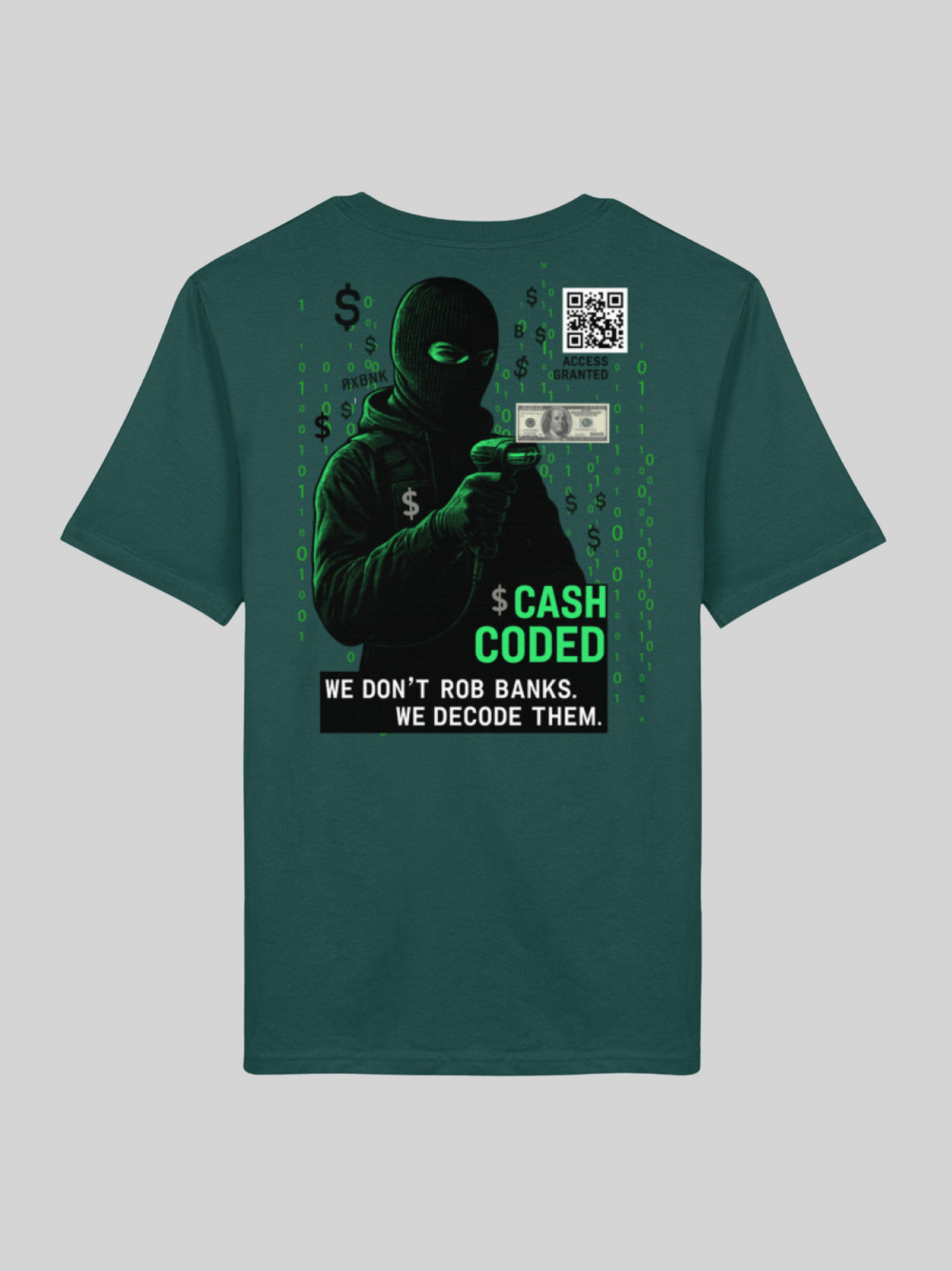 Vyfinity – Cash Coded Shirt | Herren Bio T-Shirt mit Front- & Backprint