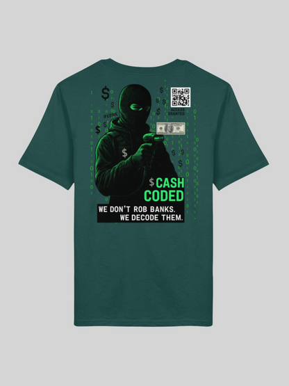Vyfinity – Cash Coded Shirt | Herren Bio T-Shirt mit Front- & Backprint