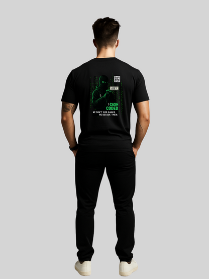 Vyfinity – Cash Coded Shirt | Herren Bio T-Shirt mit Front- & Backprint