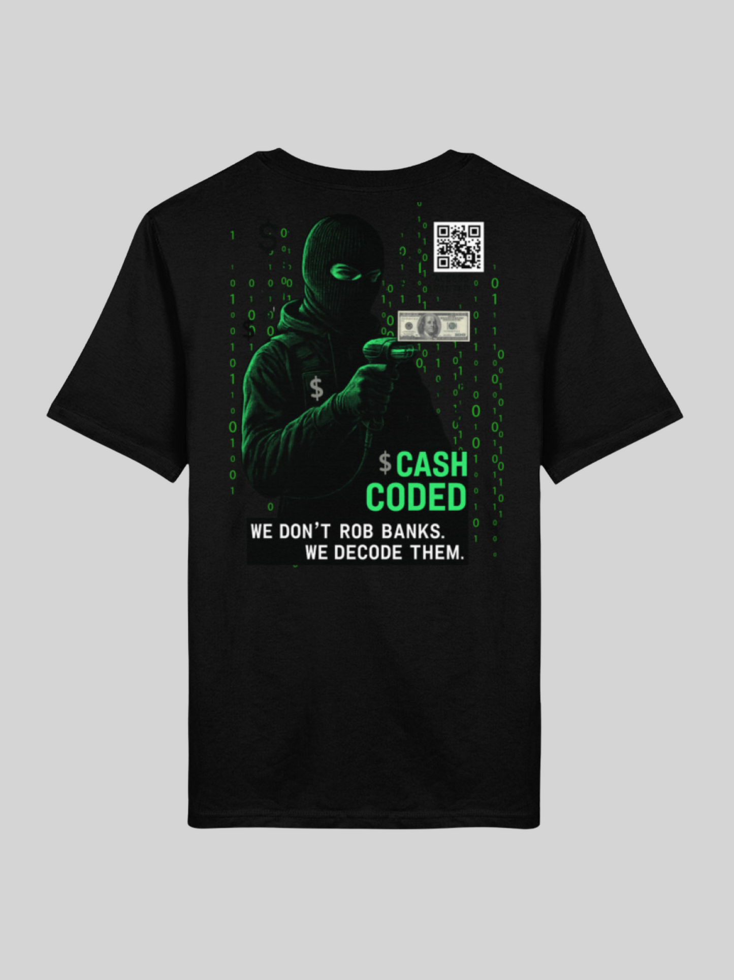 Vyfinity – Cash Coded Shirt | Herren Bio T-Shirt mit Front- & Backprint