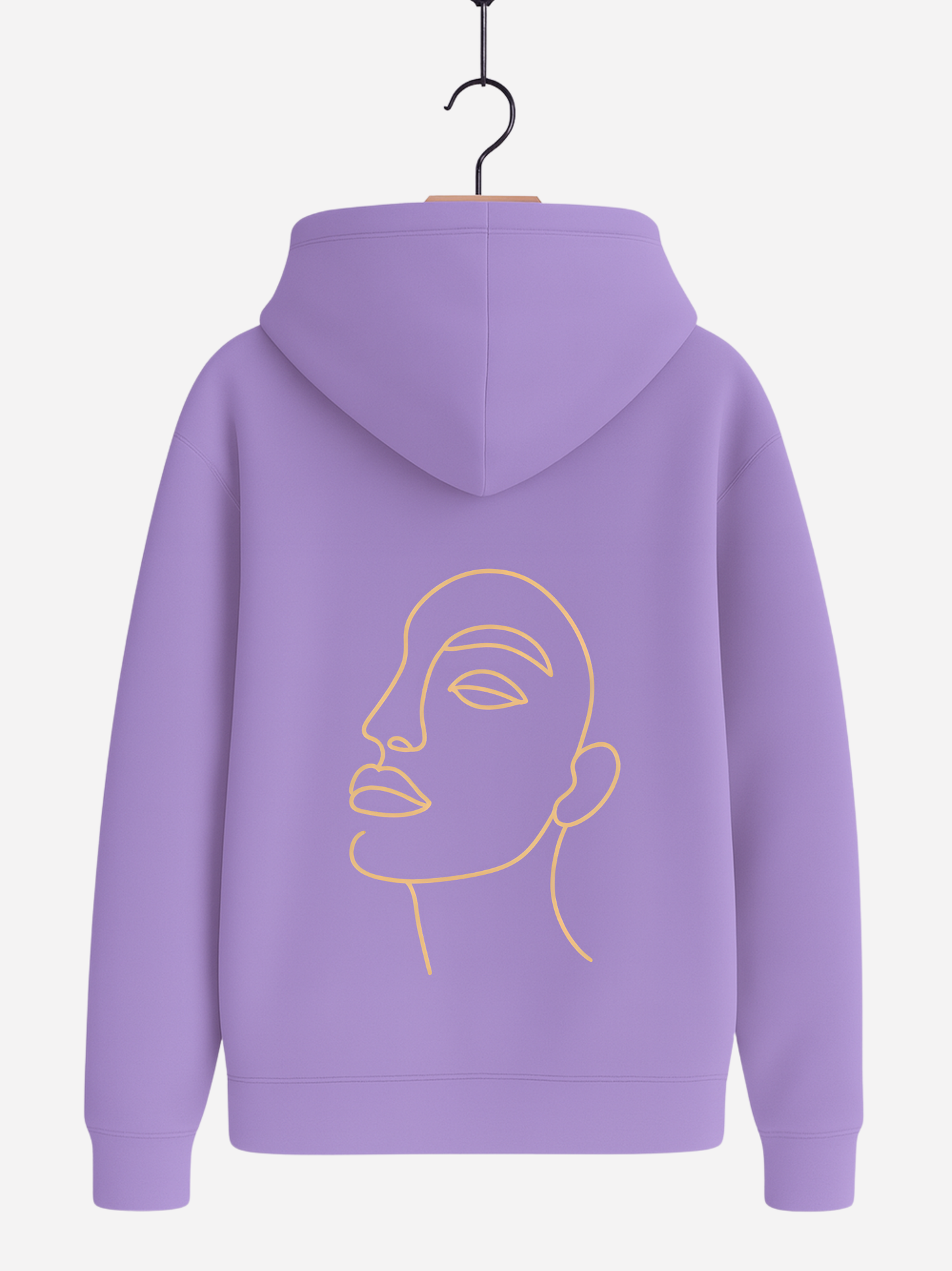 Vyfinity – Line Art Gesicht Hoodie Unisex (Organic 350 GSM)