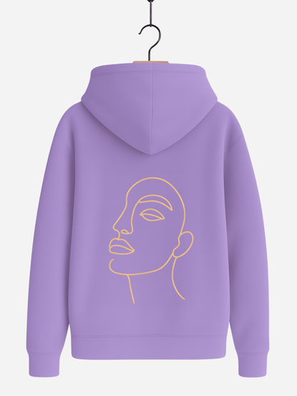 Vyfinity – Line Art Gesicht Hoodie Unisex (Organic 350 GSM)