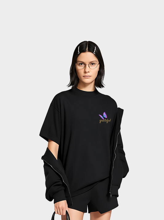 Grateful – Oversized Statement Shirt