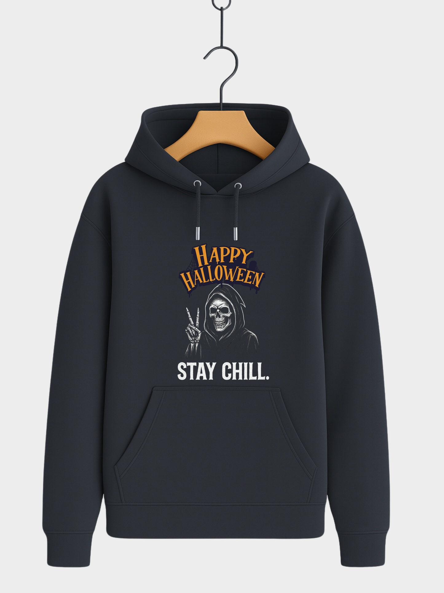 Happy Halloween Stay Chill Hoodie – Unisex Bio Baumwolle 350 GSM