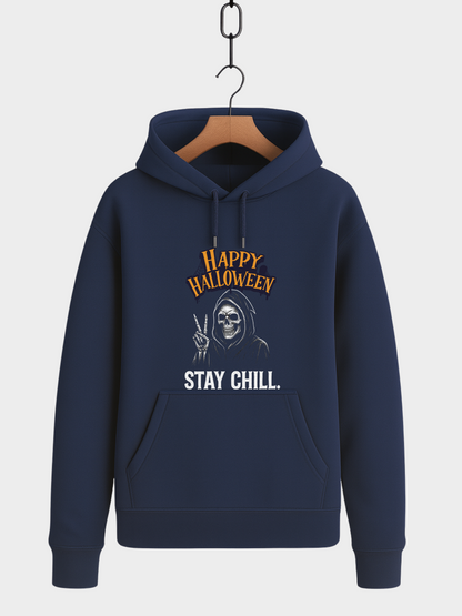 Happy Halloween Stay Chill Hoodie – Unisex Bio Baumwolle 350 GSM