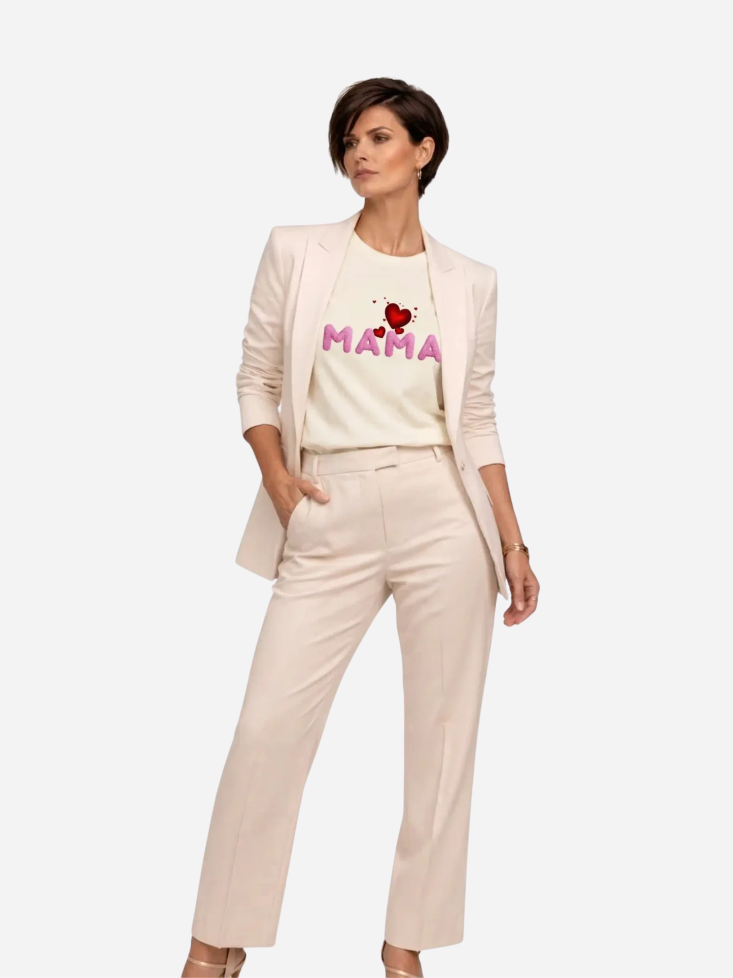 Vyfinity Mama Herzen Premium Bio T-Shirt – 180 GSM Luxus Baumwolle