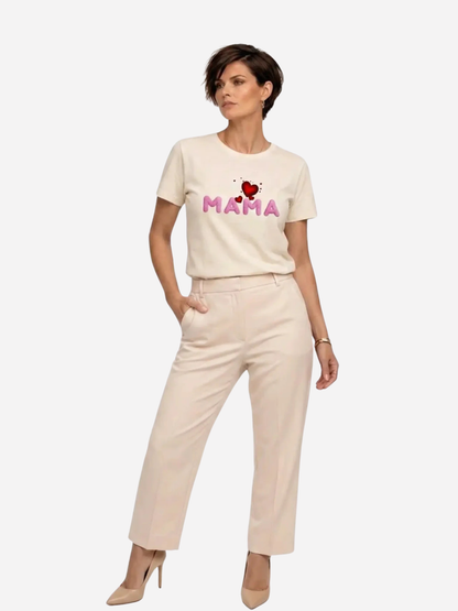 Vyfinity Mama Herzen Premium Bio T-Shirt – 180 GSM Luxus Baumwolle