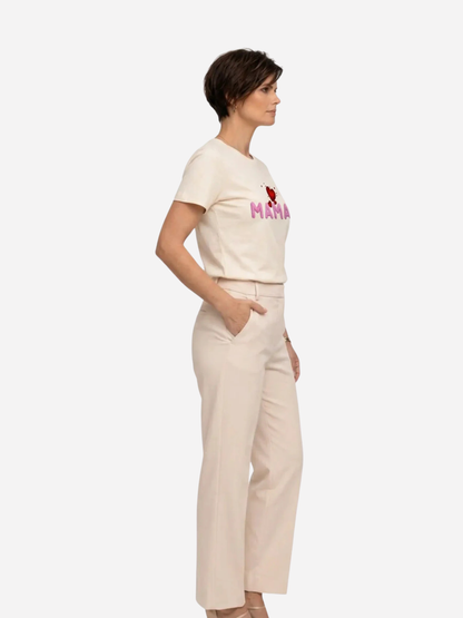 Vyfinity Mama Herzen Premium Bio T-Shirt – 180 GSM Luxus Baumwolle