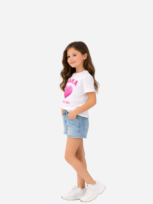 Vyfinity Mama I Love You Kids Premium T-Shirt – Bio Baumwolle 155 GSM