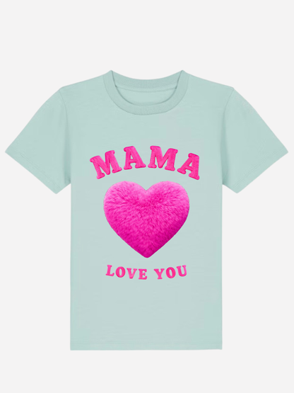 Vyfinity Mama I Love You Kids Premium T-Shirt – Bio Baumwolle 155 GSM