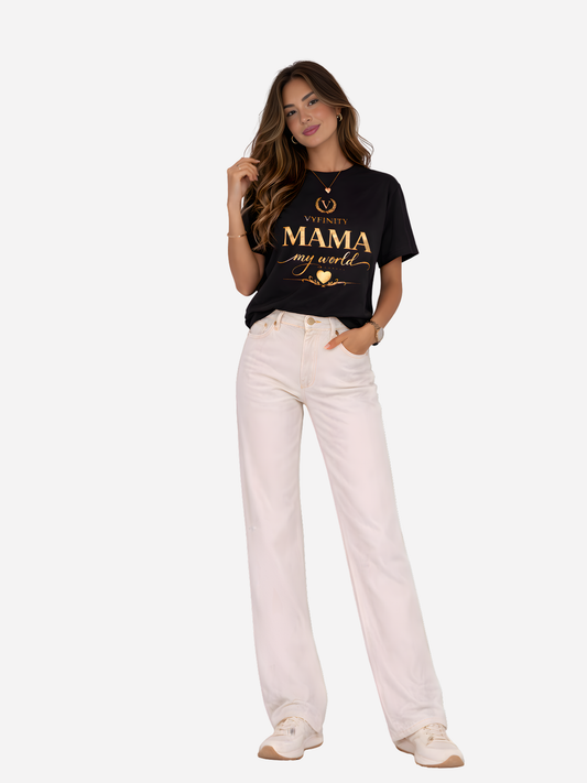 Vyfinity Mama My World Premium T-Shirt – Bio Baumwolle 180 GSM
