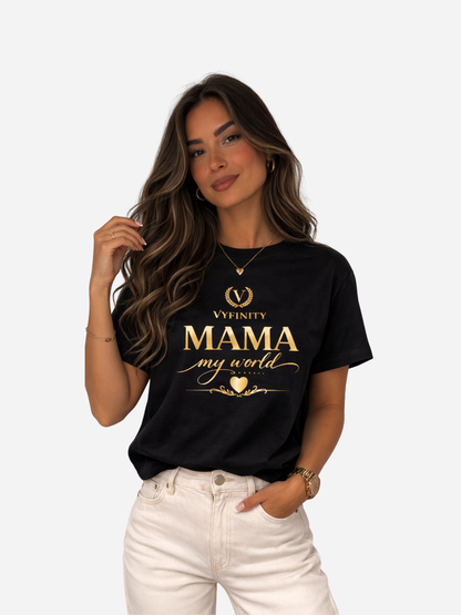 Vyfinity Mama My World Premium T-Shirt – Bio Baumwolle 180 GSM