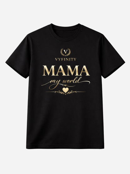Vyfinity Mama My World Premium T-Shirt – Bio Baumwolle 180 GSM