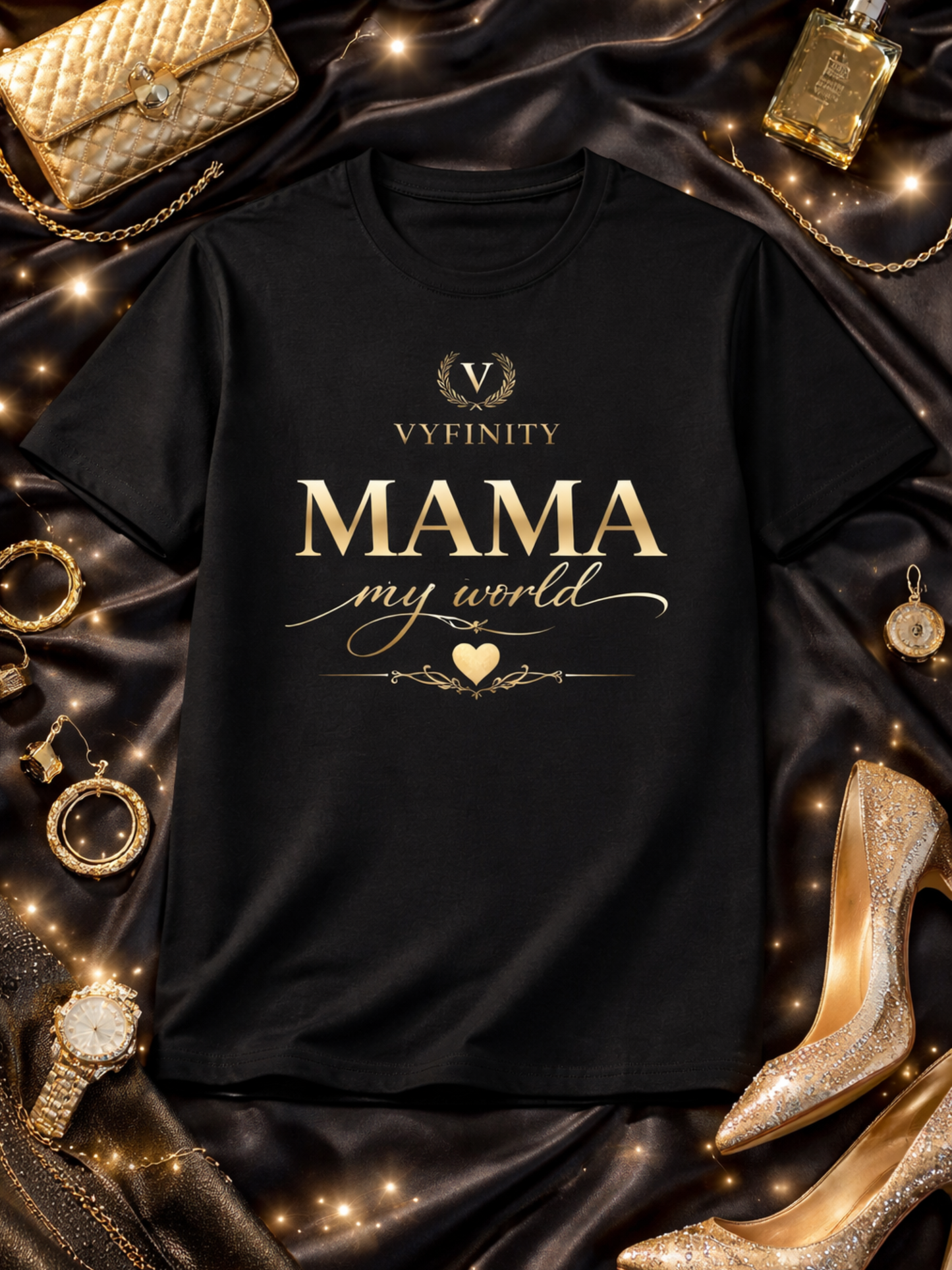 Vyfinity Mama My World Premium T-Shirt – Bio Baumwolle 180 GSM