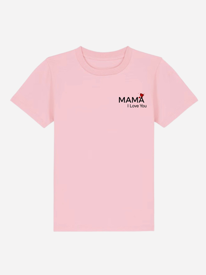 Vyfinity Mama I Love You Kids Premium T-Shirt – Bio Baumwolle 155 GSM