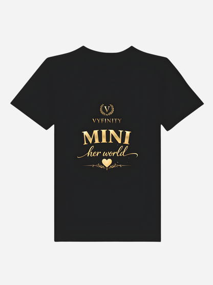 Vyfinity Mini Her World Kids Premium T-Shirt – Bio Baumwolle 155 GSM