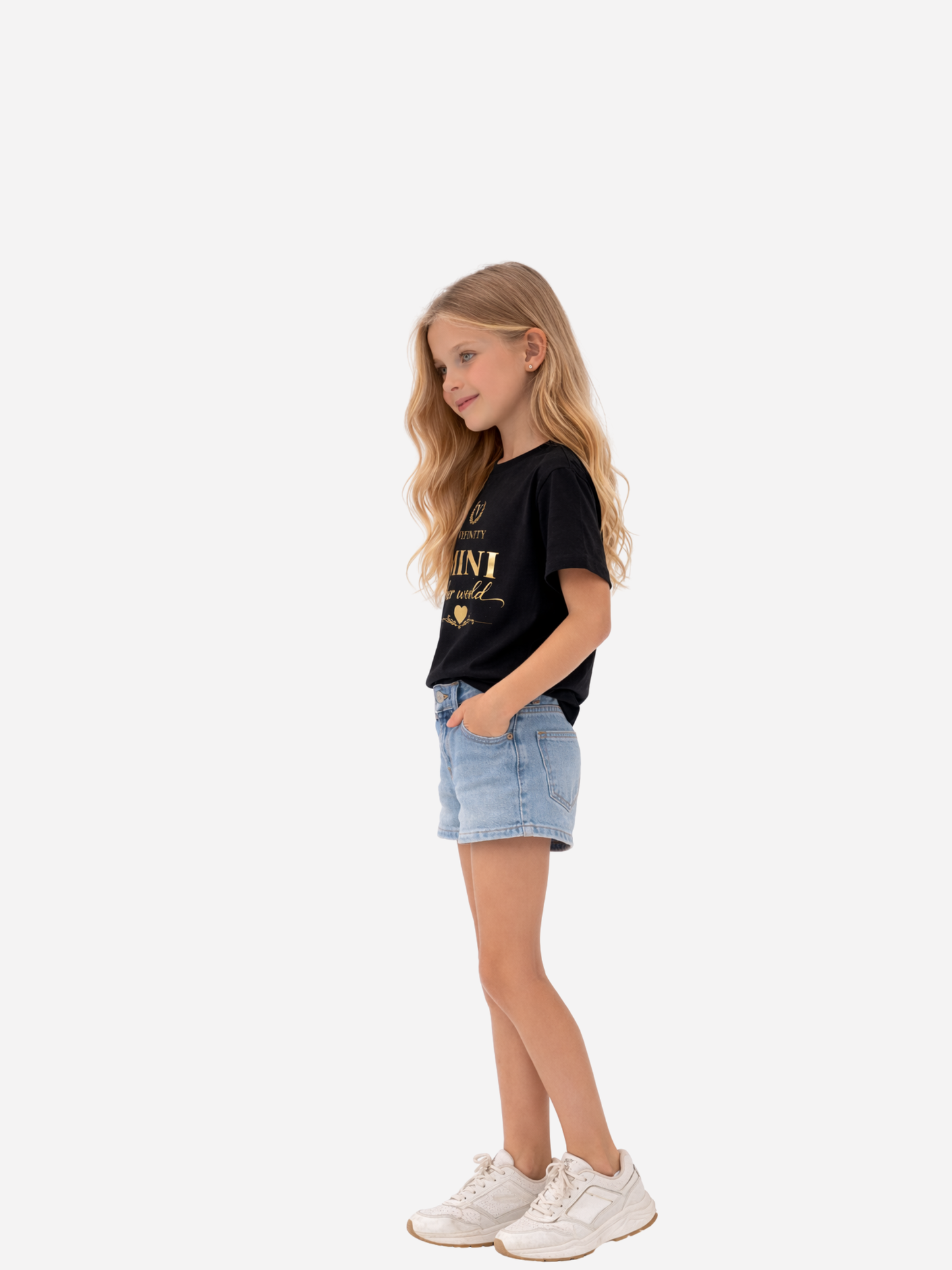 Vyfinity Mini Her World Kids Premium T-Shirt – Bio Baumwolle 155 GSM