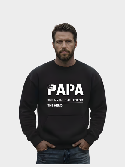 VYFINITY „THE MAN PAPA“ Classic Sweatshirt – Herren Premium Crewneck