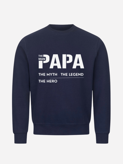 VYFINITY „THE MAN PAPA“ Classic Sweatshirt – Herren Premium Crewneck