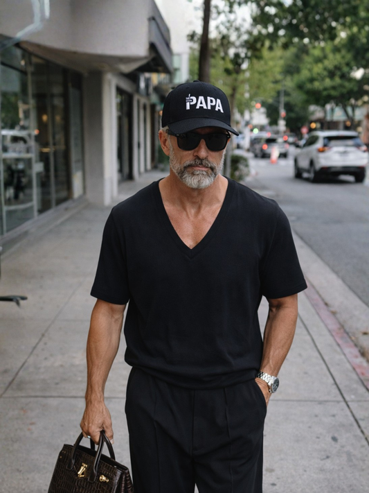 VYFINITY „THE MAN PAPA“ Trucker Cap – Premium Snapback mit Mesh