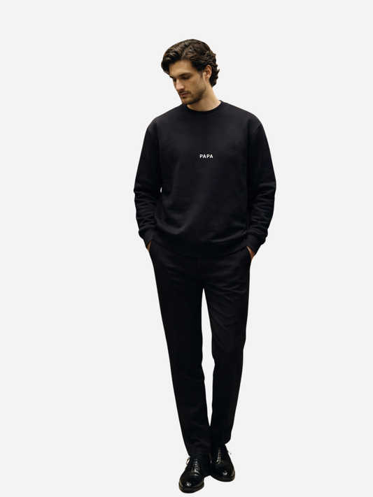 Papa Premium Sweatshirt – Organic Cotton 350 GSM | Minimalist Dad Sweater