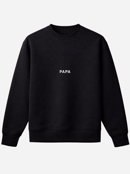 Papa Premium Sweatshirt – Organic Cotton 350 GSM | Minimalist Dad Sweater