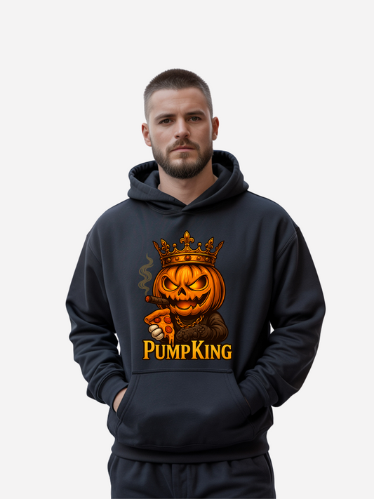 Pump King Hoodie – Halloween Unisex Bio Baumwolle Oversized 400 GSM