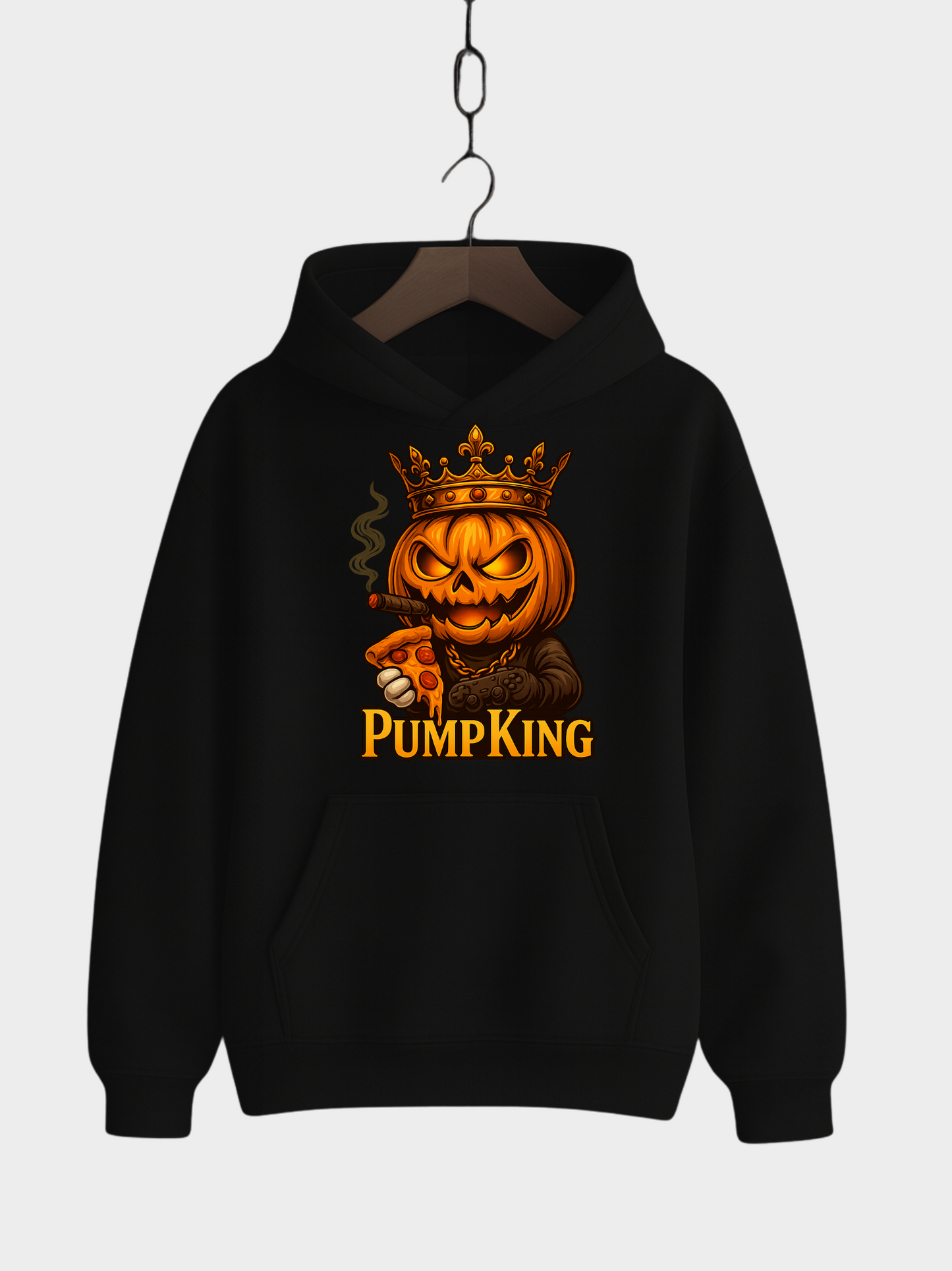 Pump King Hoodie – Halloween Unisex Bio Baumwolle Oversized 400 GSM
