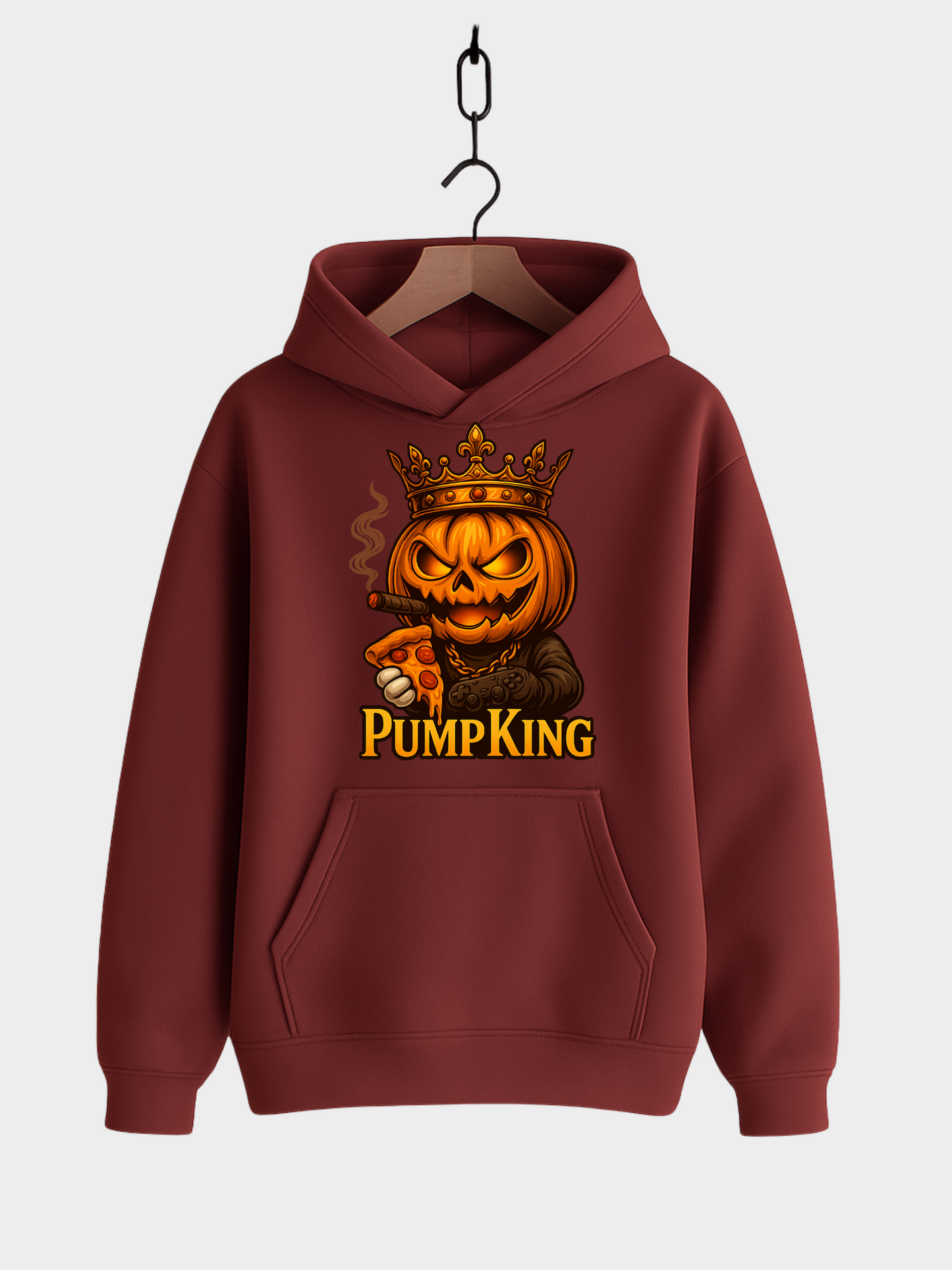 Pump King Hoodie – Halloween Unisex Bio Baumwolle Oversized 400 GSM