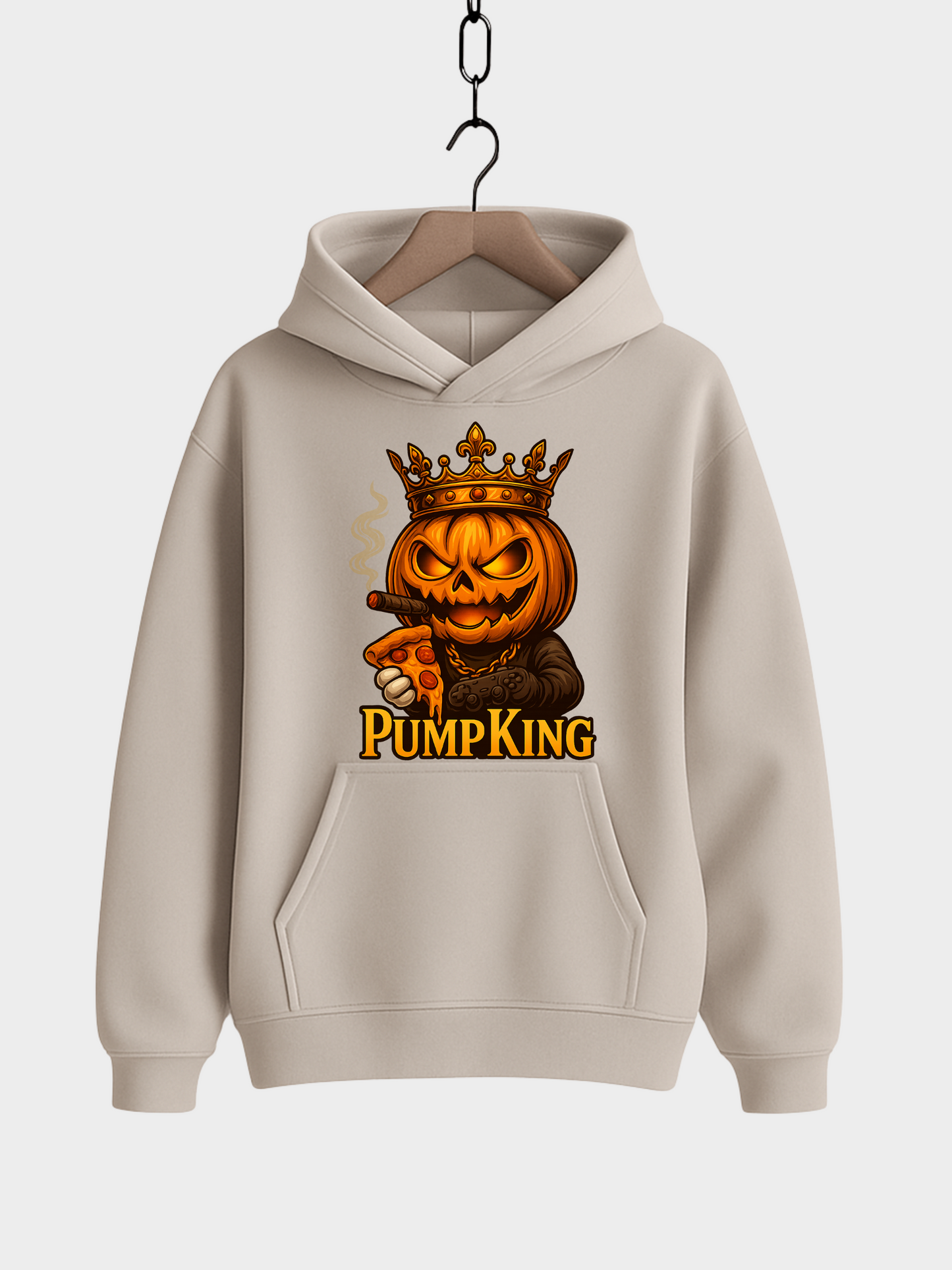 Pump King Hoodie – Halloween Unisex Bio Baumwolle Oversized 400 GSM