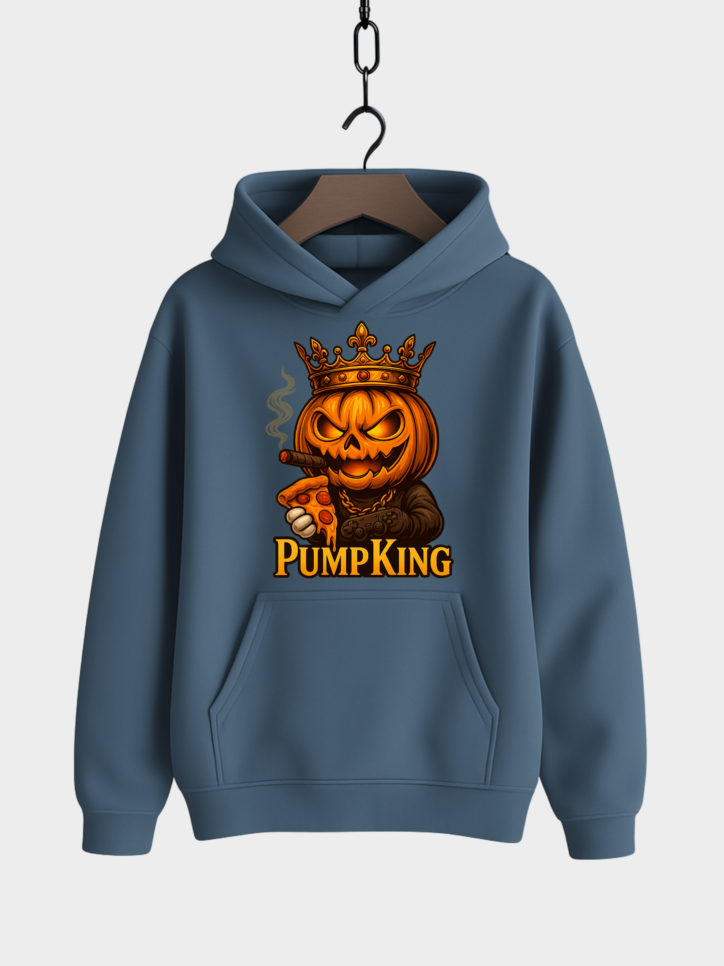 Pump King Hoodie – Halloween Unisex Bio Baumwolle Oversized 400 GSM