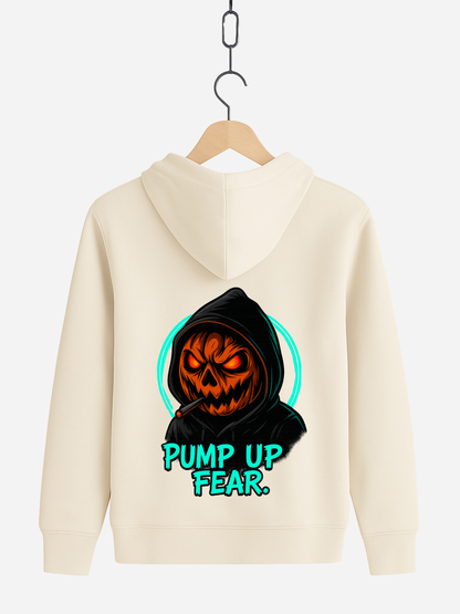 Pump Up Fear Zipper – Oversized Bio Hoodie mit Halloween Print