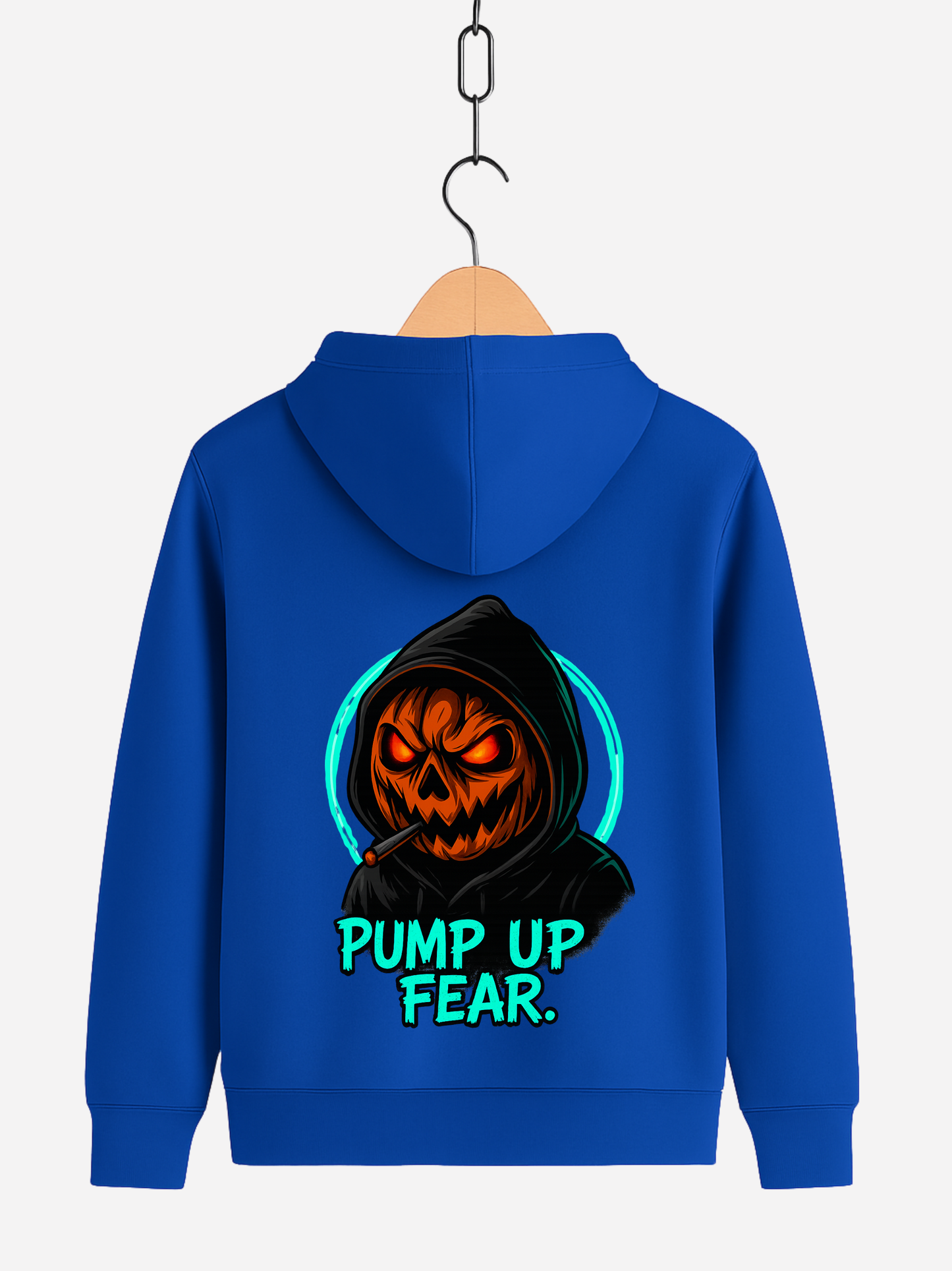 Pump Up Fear Zipper – Oversized Bio Hoodie mit Halloween Print