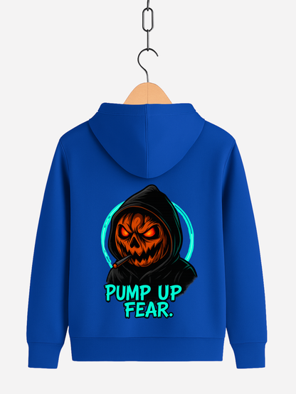 Pump Up Fear Zipper – Oversized Bio Hoodie mit Halloween Print