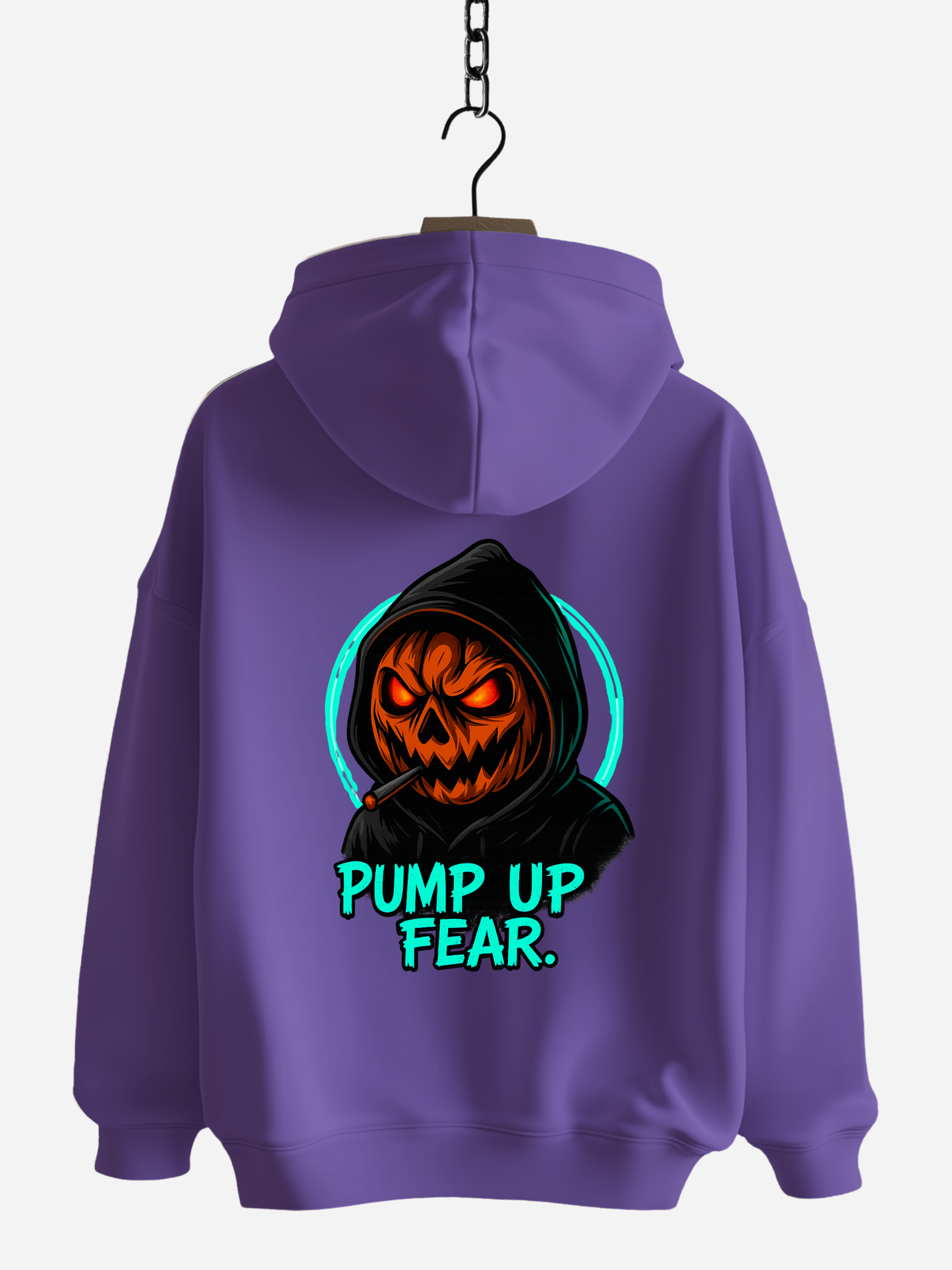 Pump Up Fear Zipper – Oversized Bio Hoodie mit Halloween Print