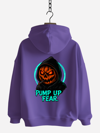 Pump Up Fear Zipper – Oversized Bio Hoodie mit Halloween Print