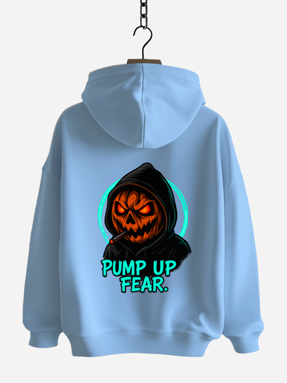 Pump Up Fear Zipper – Oversized Bio Hoodie mit Halloween Print