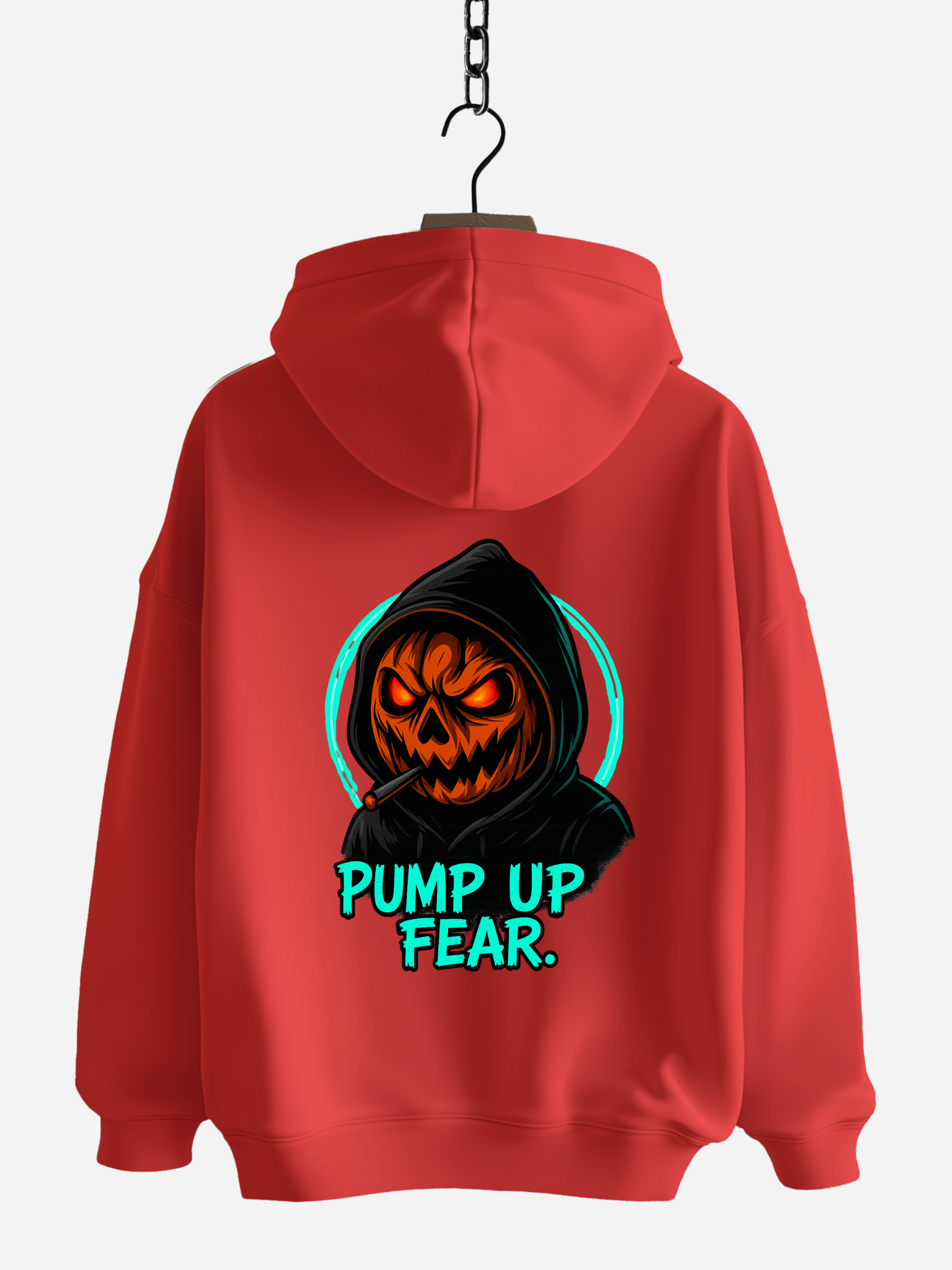 Pump Up Fear Zipper – Oversized Bio Hoodie mit Halloween Print