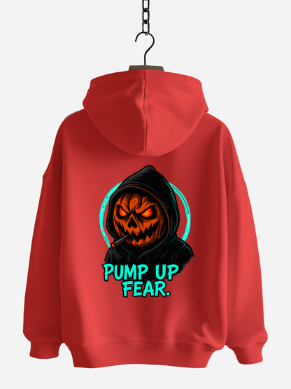 Pump Up Fear Zipper – Oversized Bio Hoodie mit Halloween Print
