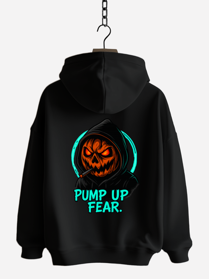 Pump Up Fear Zipper – Oversized Bio Hoodie mit Halloween Print