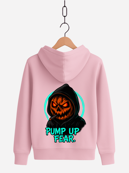 Pump Up Fear Zipper – Oversized Bio Hoodie mit Halloween Print