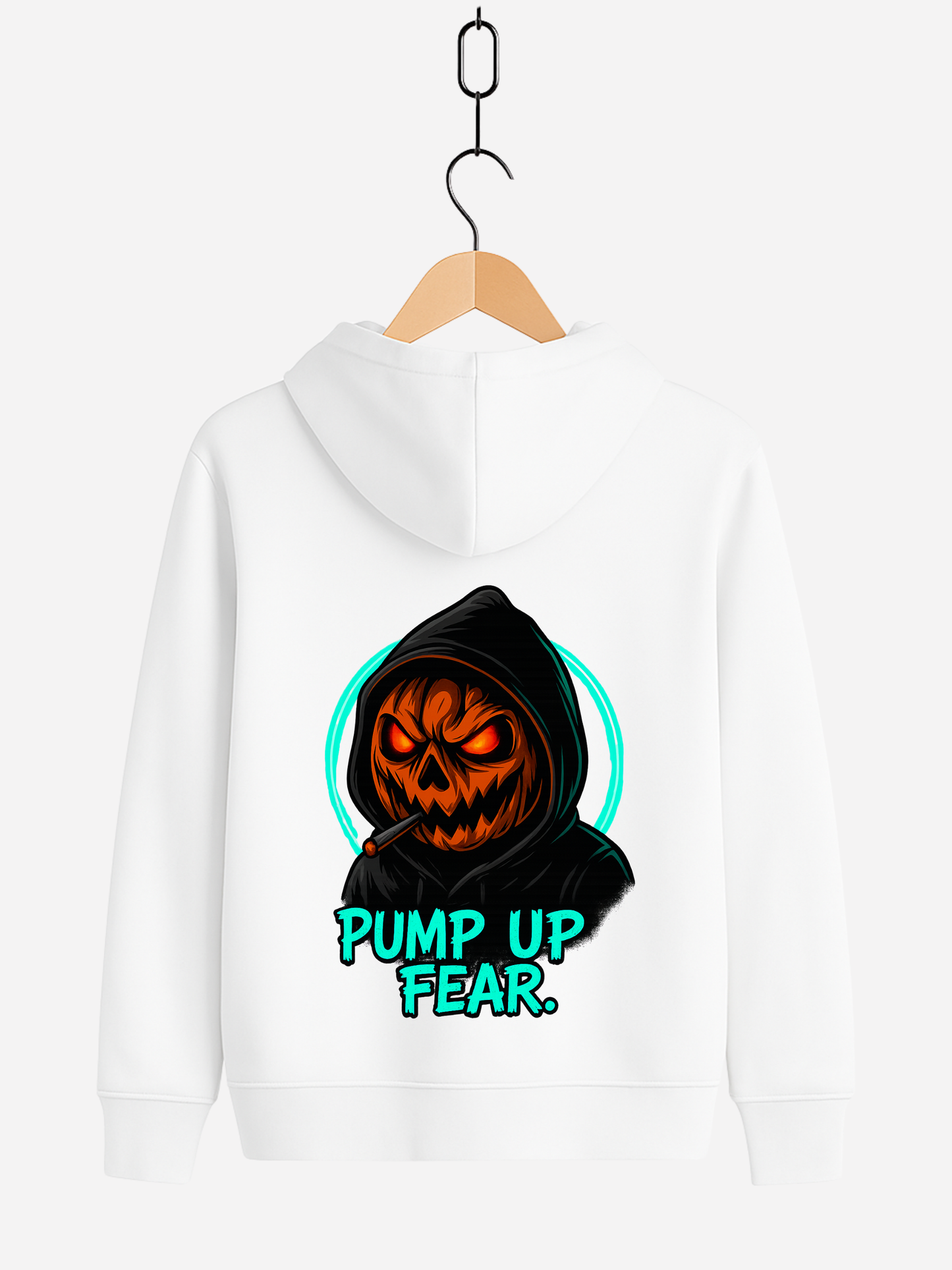 Pump Up Fear Zipper – Oversized Bio Hoodie mit Halloween Print