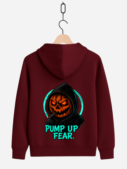Pump Up Fear Zipper – Oversized Bio Hoodie mit Halloween Print