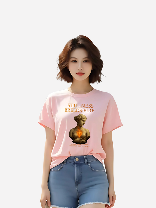 Stillness Breeds Fire T-Shirt – Bio-Baumwolle Damen | Vyfinity
