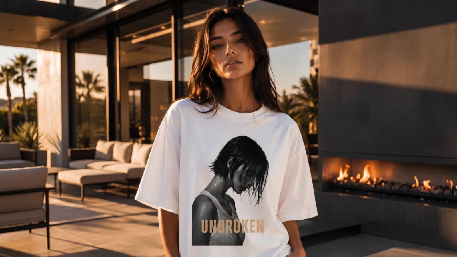 UNBROKEN Premium Heavy T-Shirt | Unisex Statement Shirt aus Bio-Baumwolle | VYFINITY