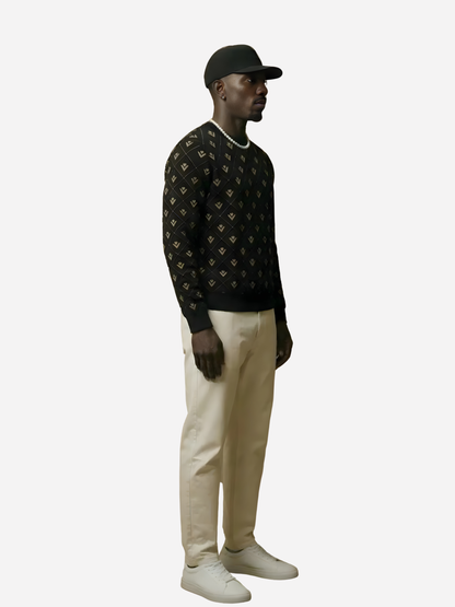 Vyfinity Luxury Monogram Allover Sweatshirt – Premium Streetwear