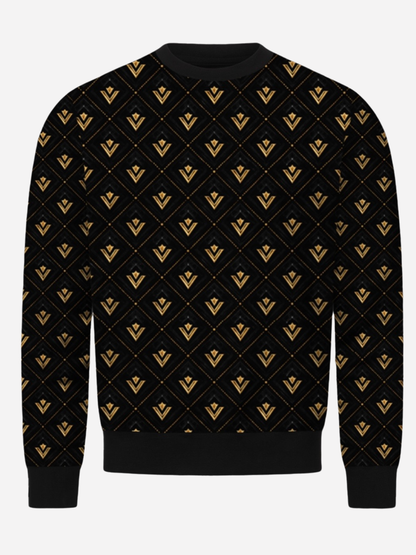 Vyfinity Luxury Monogram Allover Sweatshirt – Premium Streetwear