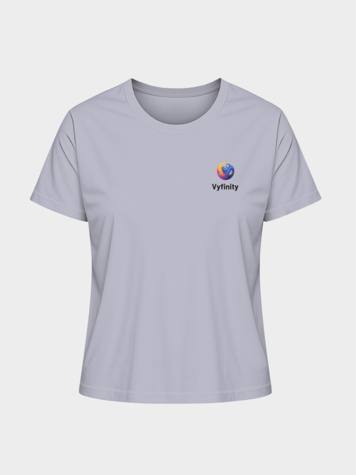 Vyfinity Organic Shirt – Damen Bio-T-Shirt mit schwarzem Logo